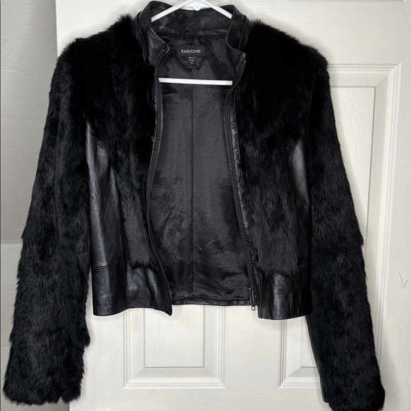 Bebe Leather and Fur Jacket - Picture 11 of 14